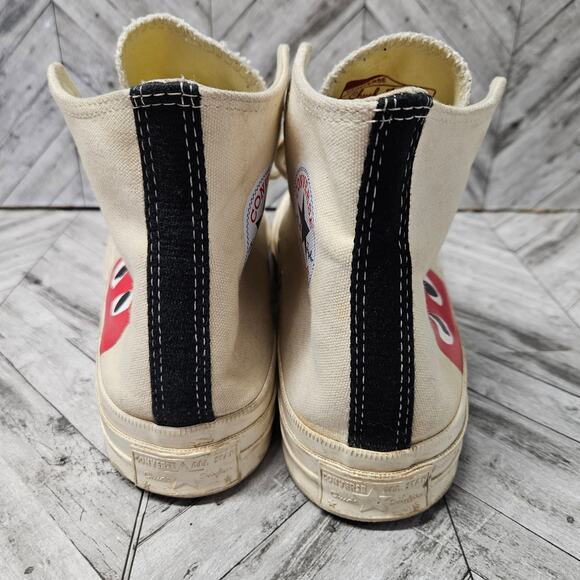 Converse Chuck Taylor All Star 70 Hi Comme des Garcons Play Creme Mens 9 - Picture 5 of 10